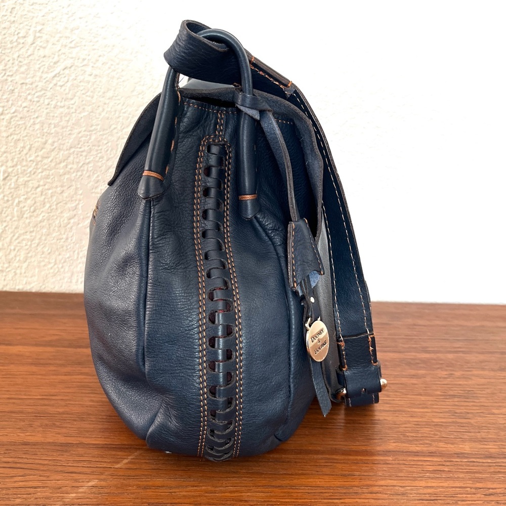 Dooney & Bourke Montecatini Braided Saddle Bag Crossbody in Navy - D&B Italia